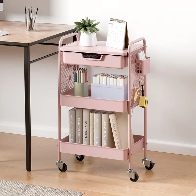 Supplies Oem Odm Multi Purpose 3 Tier Rolling Storage Rack Organizer Utility Trolley DIY Pegboard Storage Cart with Drawer