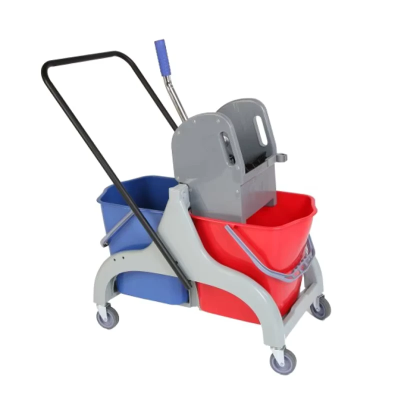 Supply Multi Function 46L Floor Mop Side and Down Press Double Wringer Trolley