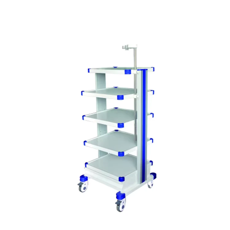 Surgical Instruments Set Mobile Hospital Workstation Medical Metal Trolley Cart for Endoscopy