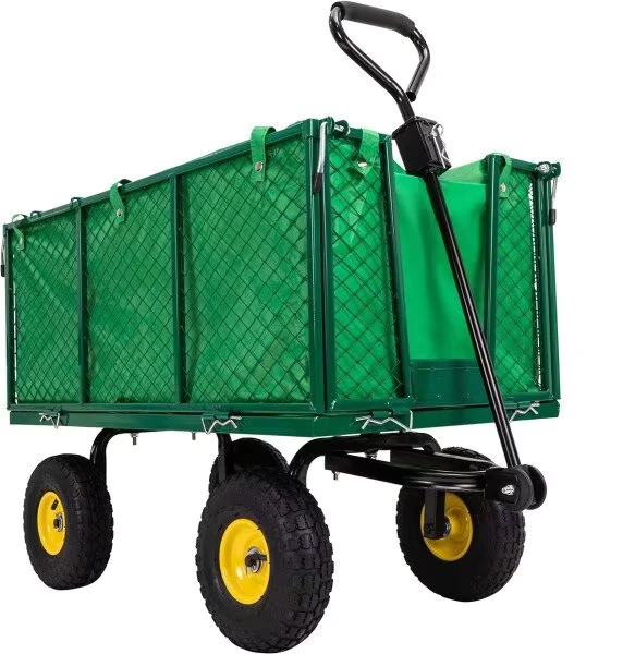 TC1840AH Outdoor Garden Carts Yard Dump Wagon Cart Lawn Rolling Utility Platform Truck Trolley