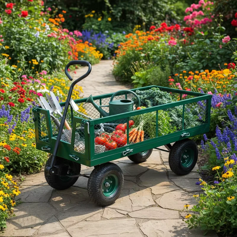 TC1846 Heavy Duty OEM Folding Camping Cart Garden Picnic Beach Camping Cart Foldable Wagons Camping Trolley