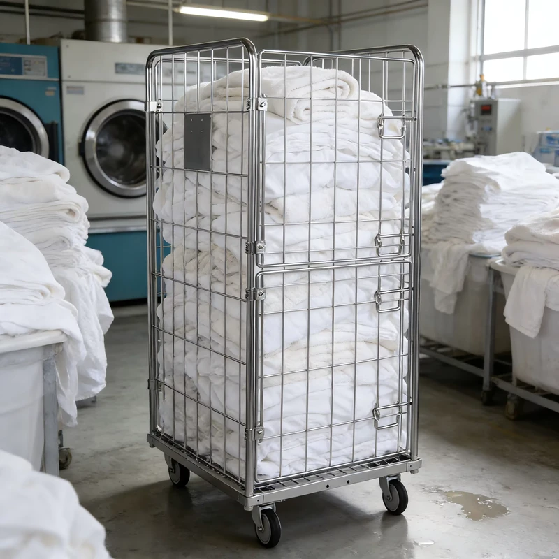 TER Heavy Duty Steel Storage Roll Container Cage Movable Trolley Logistics Transport Customized Big Capacity Strong Structure