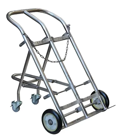 TY120 Carbon Steel TY130B Stainless Steel Fold-down Cylinder Trolley