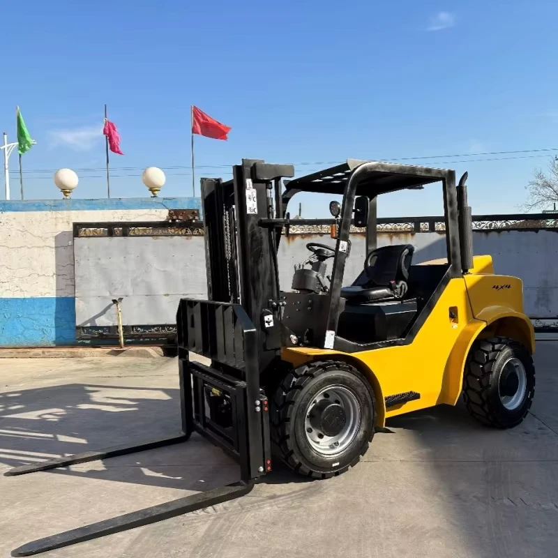 Taijin CPCY30 3-ton Four-wheel Drive 4*4 Off-road Diesel Forklift for Rough Terrain Pallet Truck
