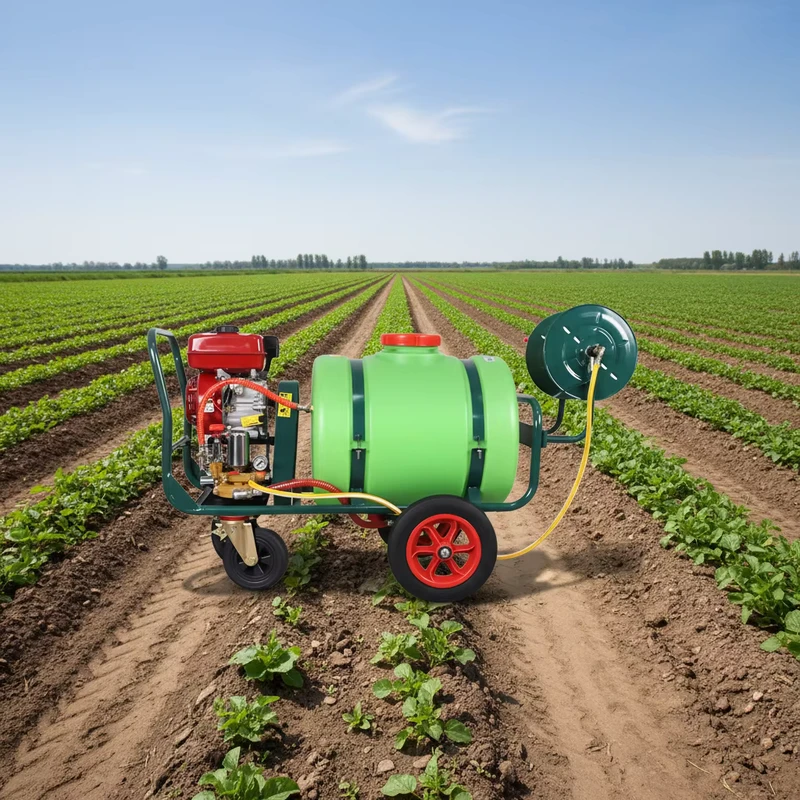 Tank Trolley Sprayer Machine High Pressure Gasoline Power 4 Stroke Petrol 160L Mist Garden Sprayer