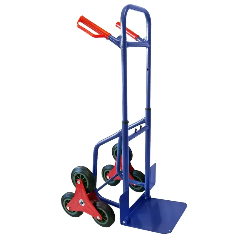 Telescopic Hand Cart Six Wheels Stair Climbing Foldable Hand Trolley Heavy Duty Steel Hand Truck HT2130