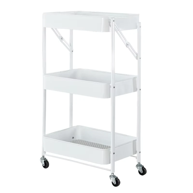 The Factory Modern Indoor Household Multi purpose Rolling Trolleys for Kitchen Use