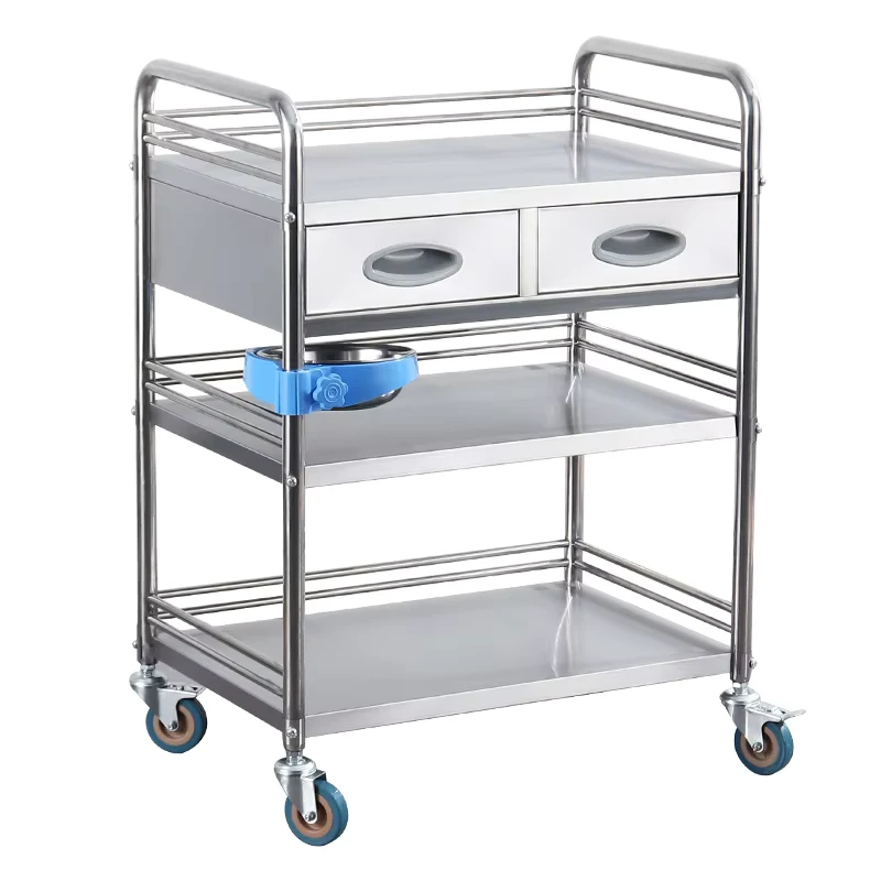 Thickened Stainless Steel Trolley Disassembly Assembly All Steel Multi-Function Hospital Dressing Change Surgery Storage