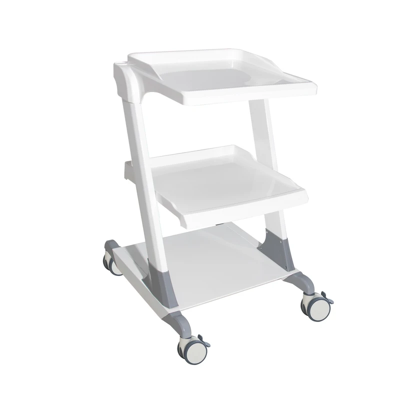 Three Layers ABS Medical Trolley for Hospital and Clinic Use CE ISO Certified Modern Design Customizable Nurse Trolley