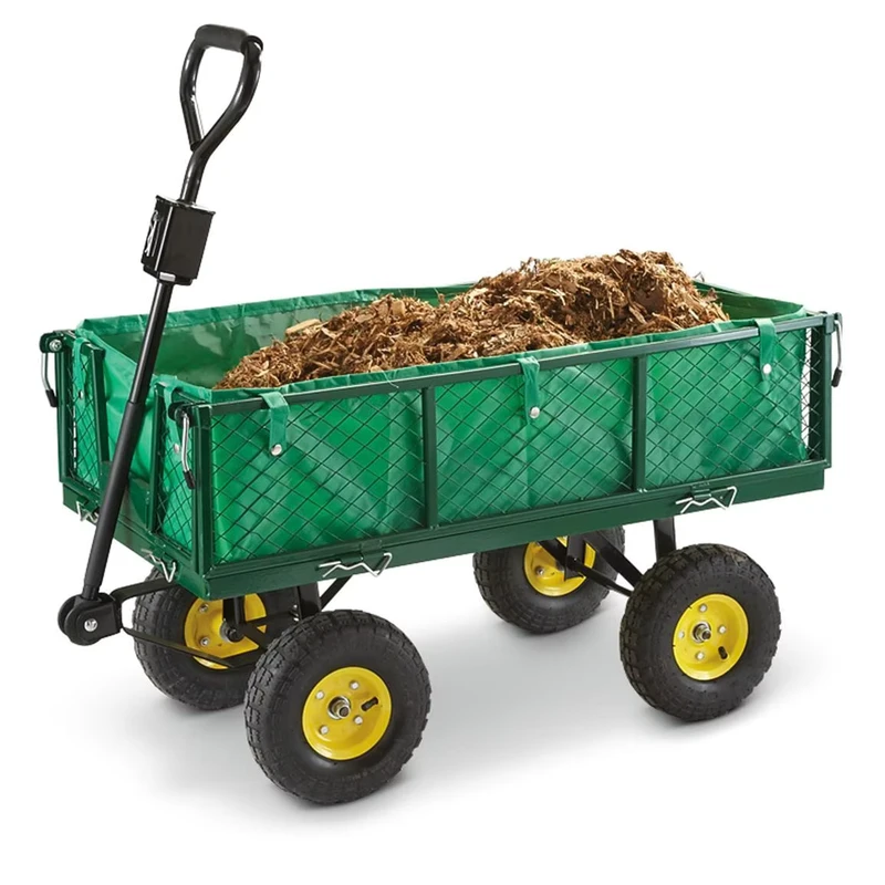 Tongshunfa Customization Folding Steel Mesh Gardens Farms Work Carts Outdoor Carts Wagon Trolley
