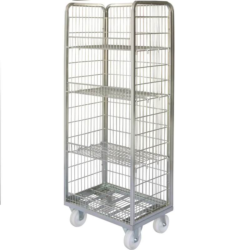 Top Selling Jonathan Model G Foldable Industrial Warehouse Roll Container Cage Transport Trolley