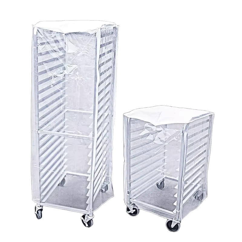 Transparent Pvc Baking Tray Bread Tray Rack Cover Plastic Transparent Dust Cover for the Baking Trolley