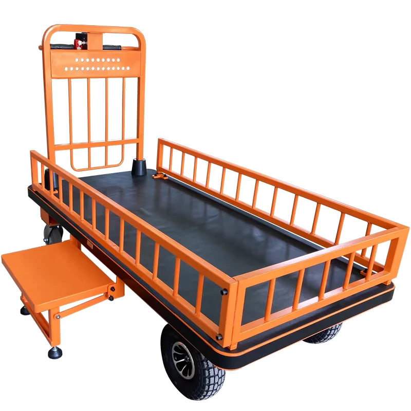 Transport 4 Wheel Electric Power Cart Long Battery Life Electric Warehouse Electric Garden Hand Cart
