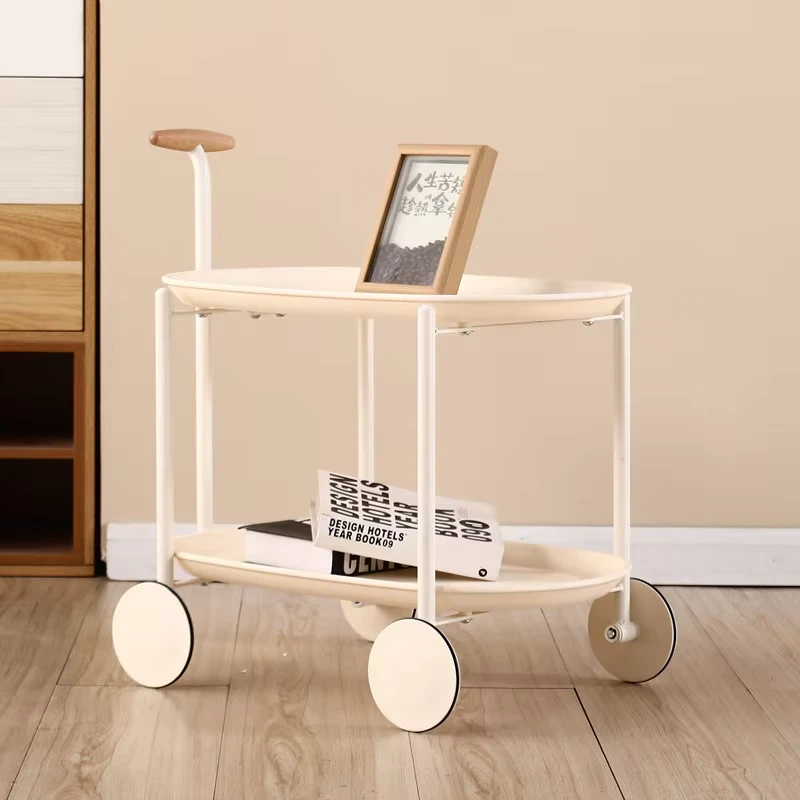 Trendy Functional Two Level Movable Open Shelf Multipurpose Organizer Practical Household Storage Trolley