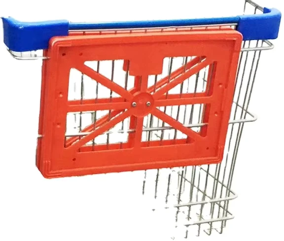 Trolley Advertisement Board Supermarket Shopping Trolley Cart Advertising Display Board