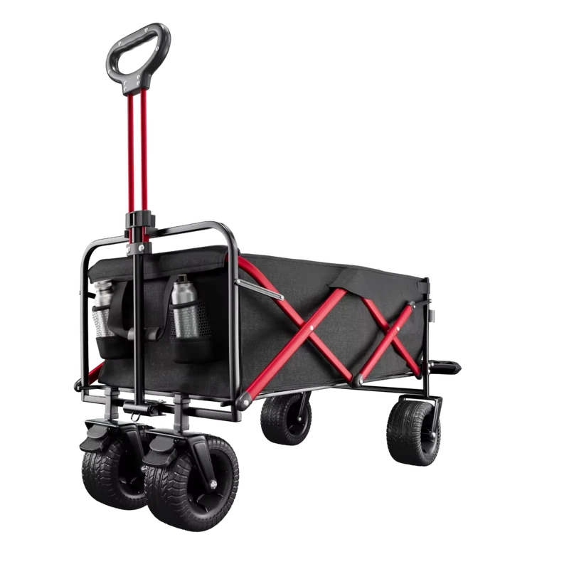 Trolley Beach Cart Wagon Rear Opening Double Brake Utility Wagon Camping Cart