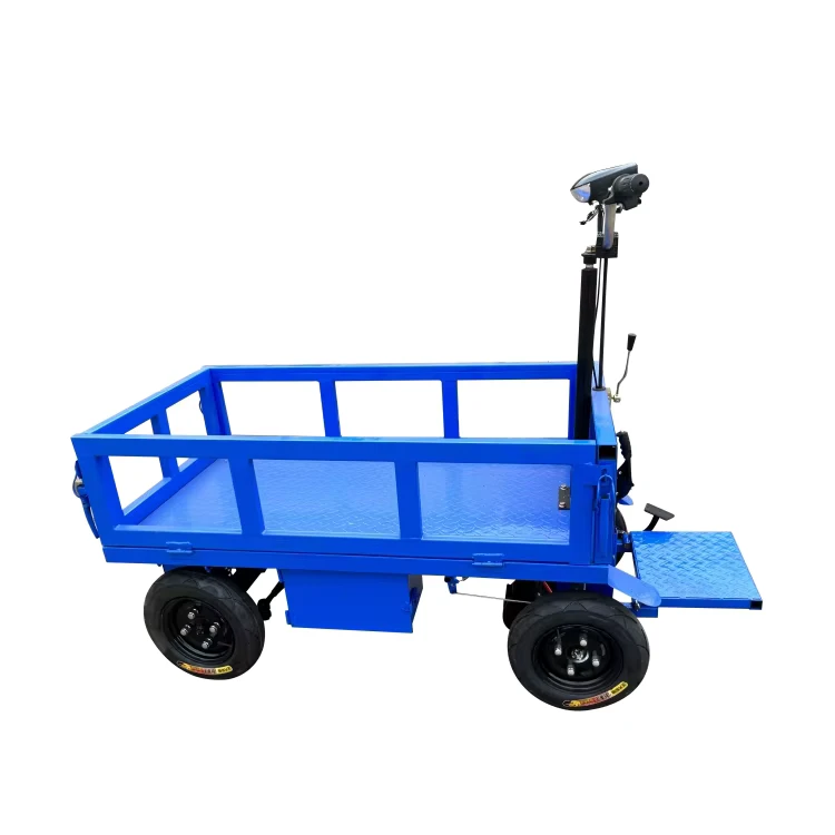 Trolley Heavy Loading Transport Cart with 4 Wheels for Load Electric Carry Wagon