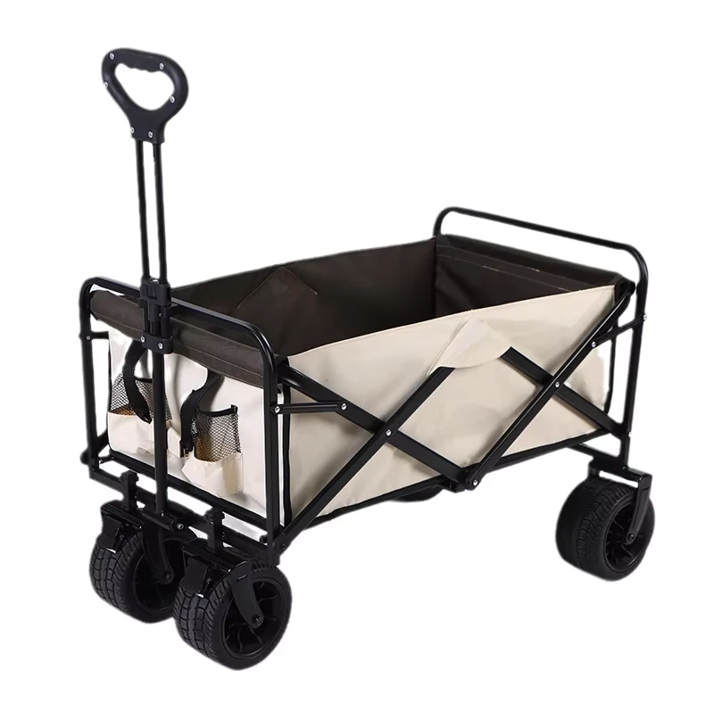 Trolley Outdoor Camping Car Stall Picnics Campers Cross Border Pole Small Trailer Store Mountain Bikes Portable Folding Cart
