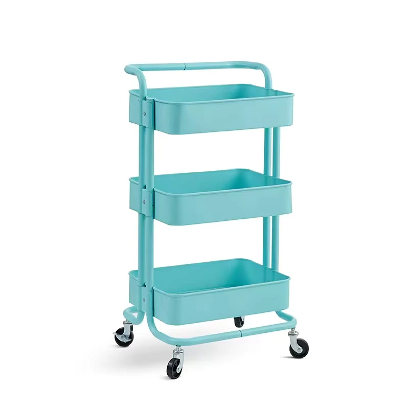 Trolley Shelves Baby Items Multi Storey Kitchen Rack Hand Carts Movable Snack Storage Shelves