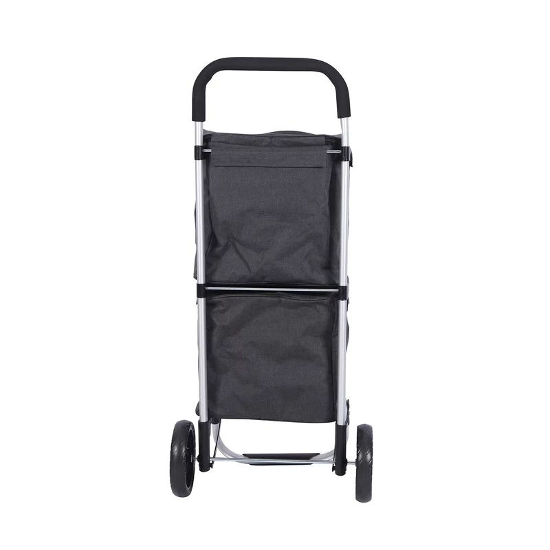 Trolley Shopping Cart With 2 Wheels Grocery Foldable Cart Shopping Trolley Bags With Cooler Bag Insulated Bag