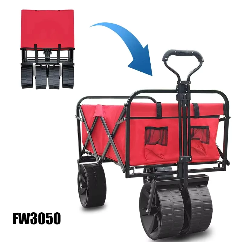 Trolley Storage Cart Collapsible Folding Outdoor Utility Wagon Cart High Quality Light Weight Portable Camping