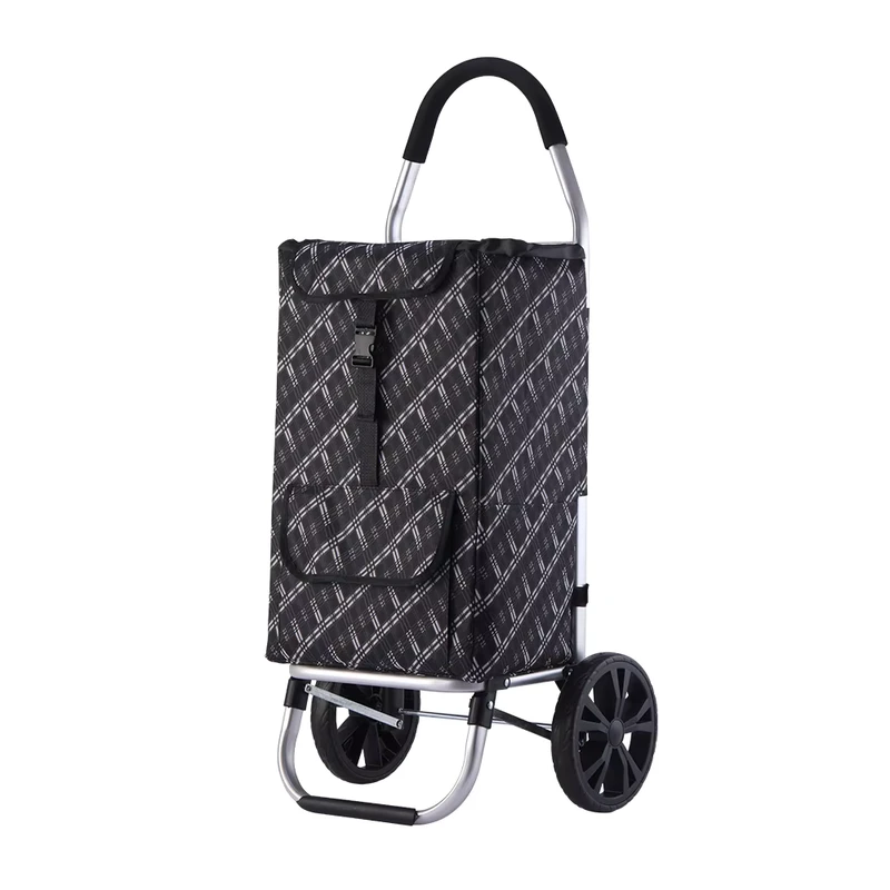 Trolley for Super Market Grocery Shopping Cart Collapsible with Wheels Folding Cart