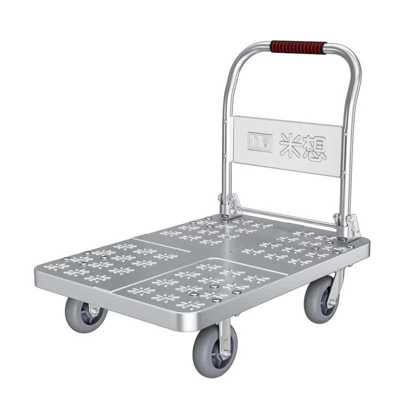 Trolleys Heavy Duty Foldable Industrial Hand Trolley Made of High quality Steel Caster Wheels Industrial Casters Cart Wheels