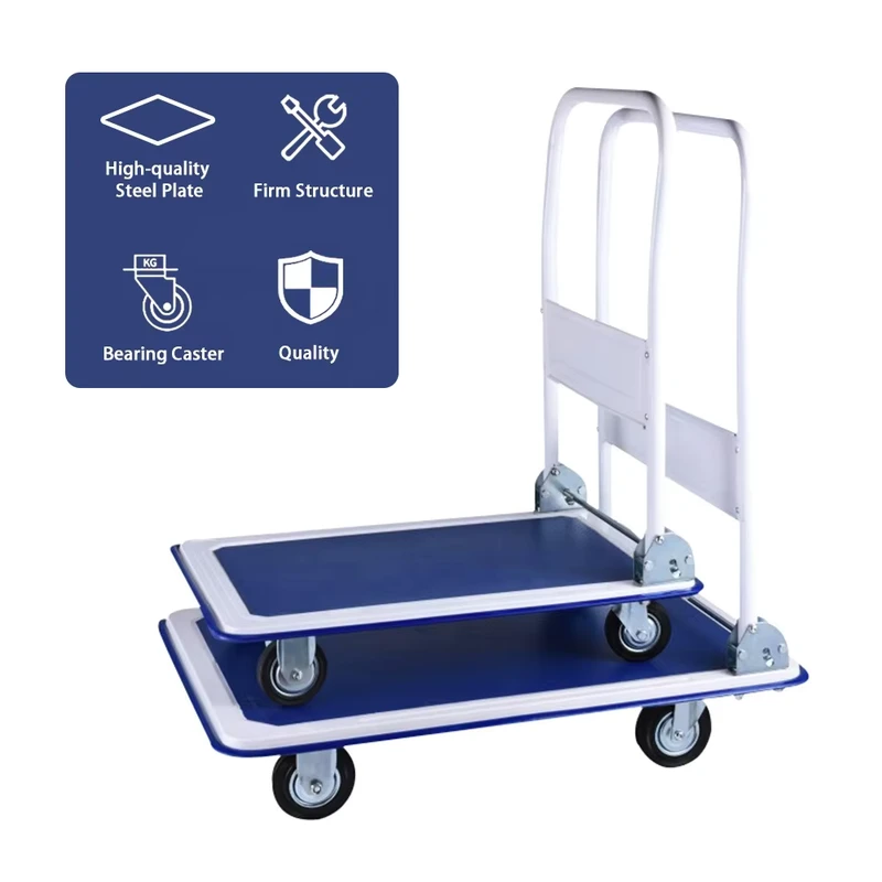 Trolly Cart Platform Trolley Hand Truck Dolly Heavy Duty Stainless Steel Folding Hand Truck Trolley