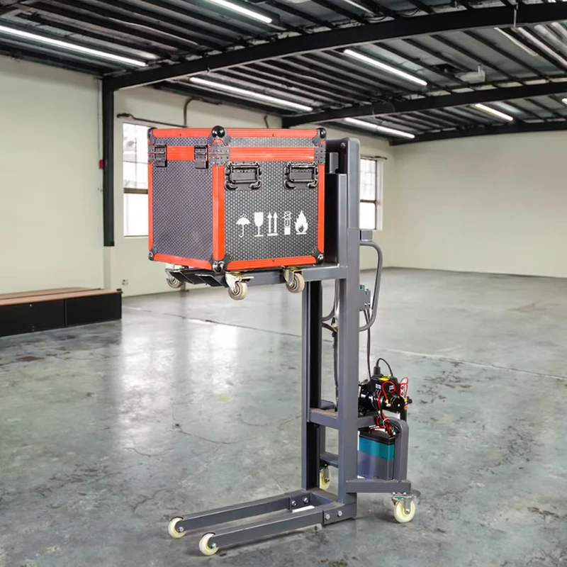 Truck Mounted Electric Stacker Manual Forklift Self Lift Stacker Portable Electric Hoist Self Loading Forklift