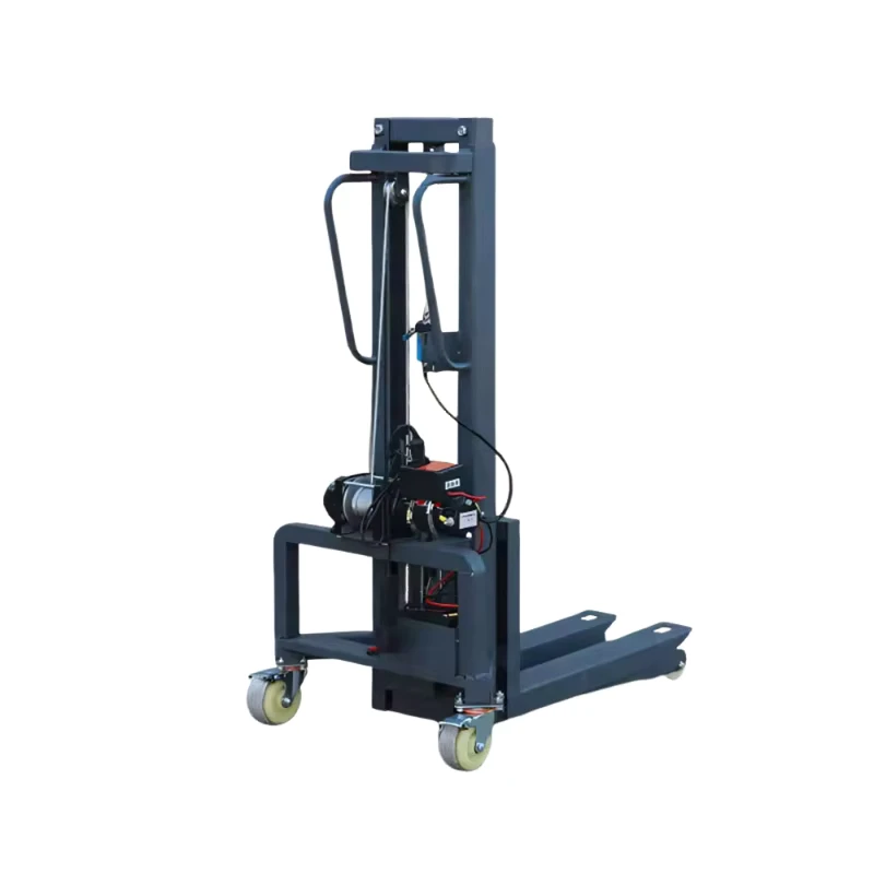 Truck Mounted Electric Stacker Manual Forklift Self Lift Stacker Portable Electric Hoist Self Loading Forklift