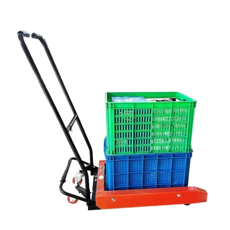 Turnover Box Truck Egg Basket Truck Forklift Plastic Basket Tool Trolley