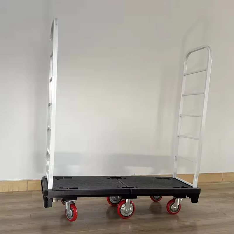 U Boat Six Wheel Lightweight Steel Hand Trolley Roll Container Cart 400kg Capacity Industrial Tools Utility Replenishment