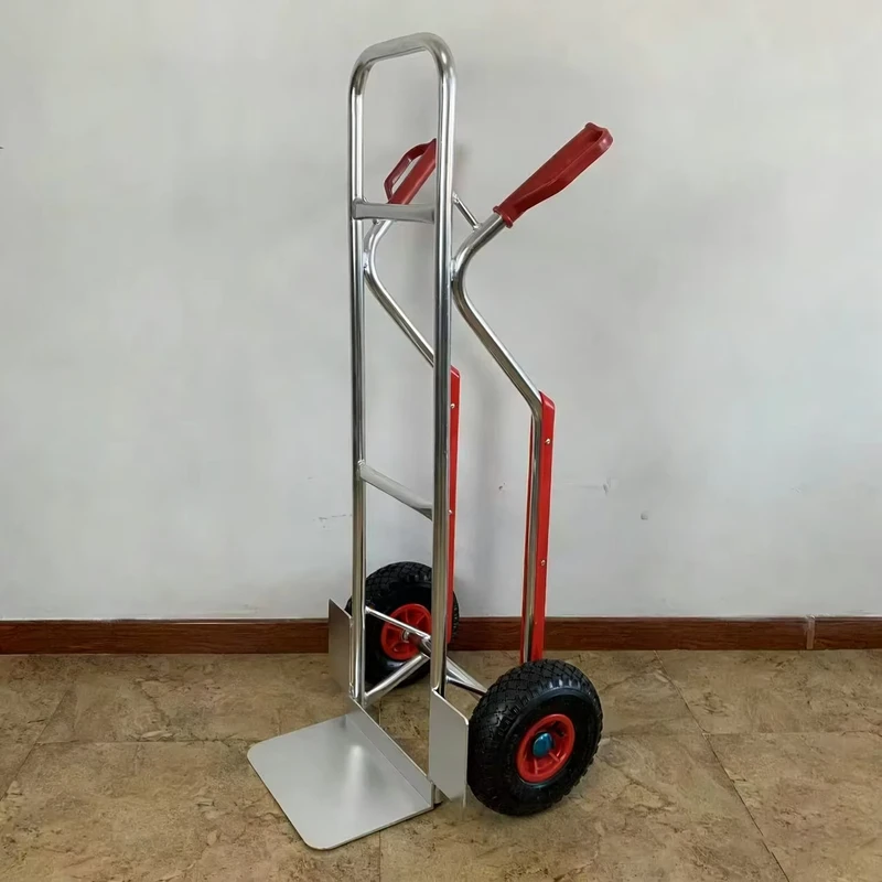 US Standard Hot Selling 250Lbs Load Aluminum Alloy Platform Trolley Double Handle Zinc Galvanized Portable Shopping Tools