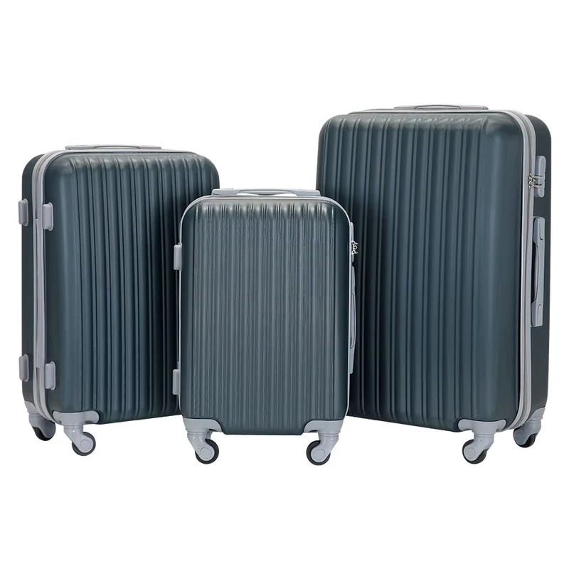 Ultra Lightweight 12pcs Semi Finished Trolley Case Set ABS with Polyester Lining Effortless Mobility for Business Travelers