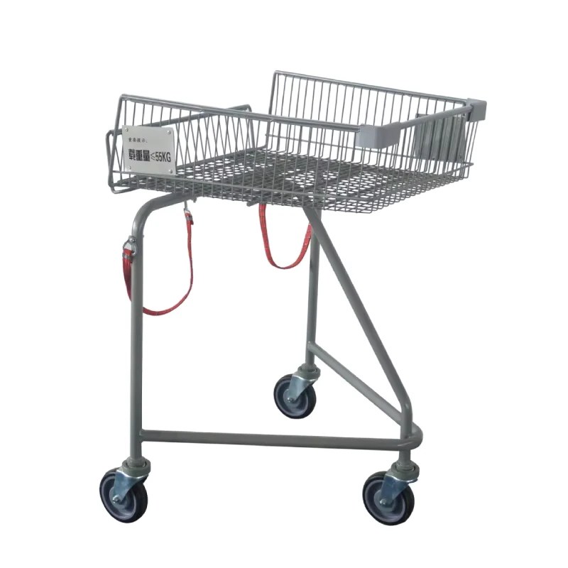 Unfoldable Steel Supermarket Shopping Trolley for Disabled Users Lightweight Mobility Cart with Comfortable Handle