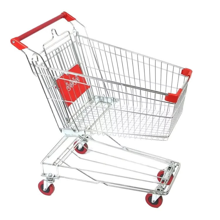 Unfolding Durable 4 Wheel Shopping Trolley Trolleys Supermarket Shopping Trolley