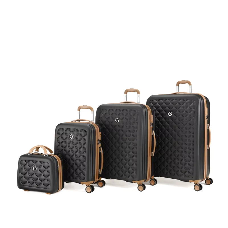 Unisex ABS Hard Case Suitcase with 360 Degree Spinner Wheels for Airport Travel