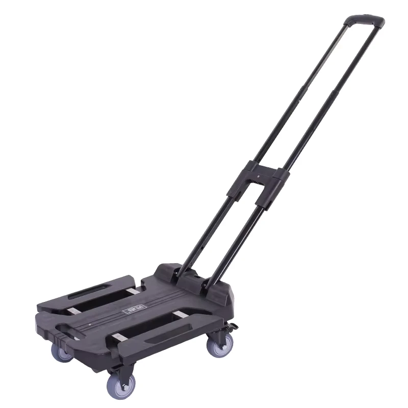 Up to 400kg 4 Wheel Utility Portable Hand Cart Platform Trolleys Heavy Duty Trolley Cart Folding Platform Truck