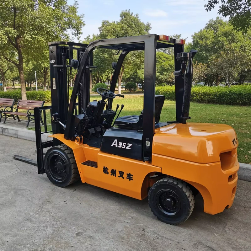 Used A35Z 3.5Ton Diesel Forklift 3m Lifting Internal Combustion Forklift