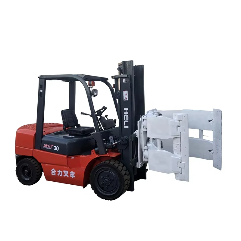 Used Heli H2000 CPCD30 3 Tons 4.5 Meters Three Stages Diesel Forklift with Clump