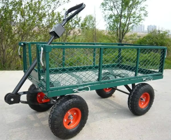 Utility Hand Tool Cart Iron Steel Mesh Deck Wagon TC1845