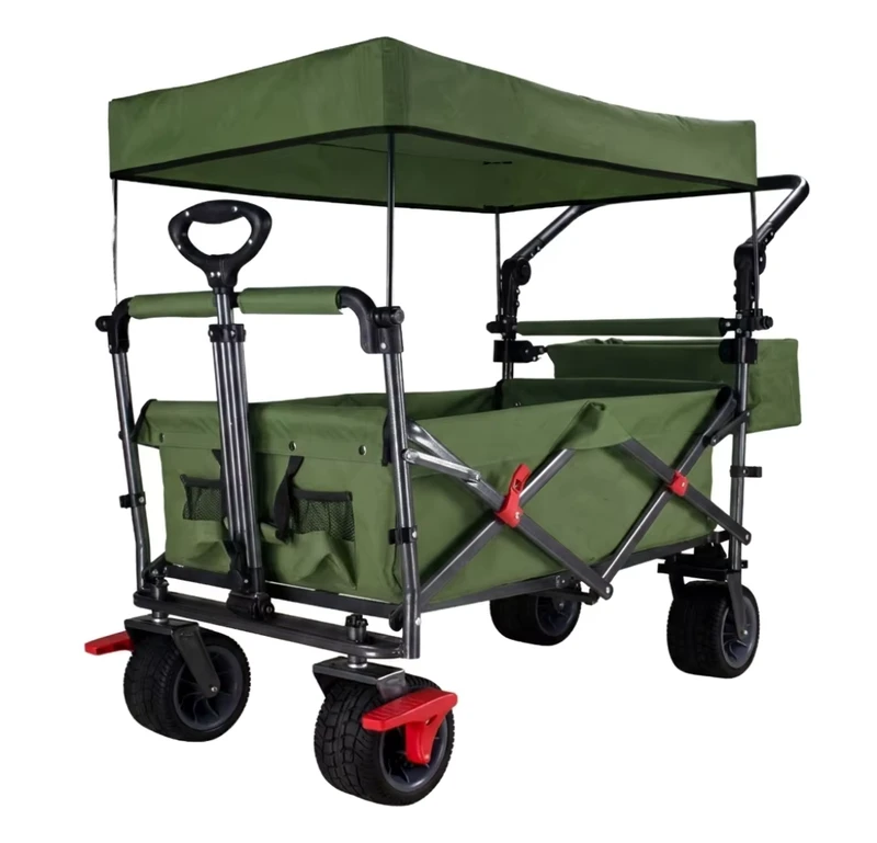 Vagon Plegable Foldable Beach Picnic Heavy Duty Collapsible Folding Wagon Garden Cart Trolley Camping Cart