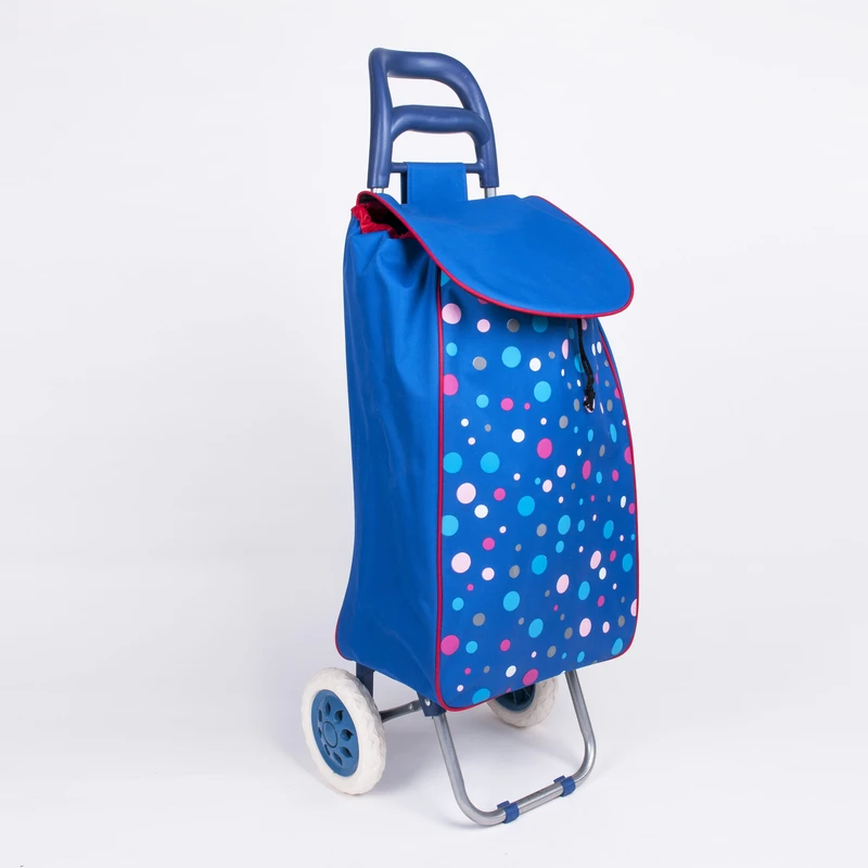 Vegetable Shopping Trolley Bag Foldable Shopping Cart with Wheels for Groceries
