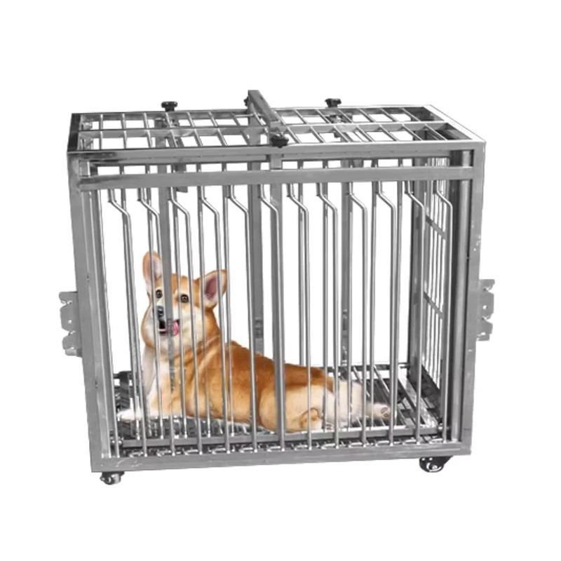 Veterinary Hospital Stainless Steel Small Large Dog Breeds Pet Injection Cage Clinic Injection Cage Squeeze Cage