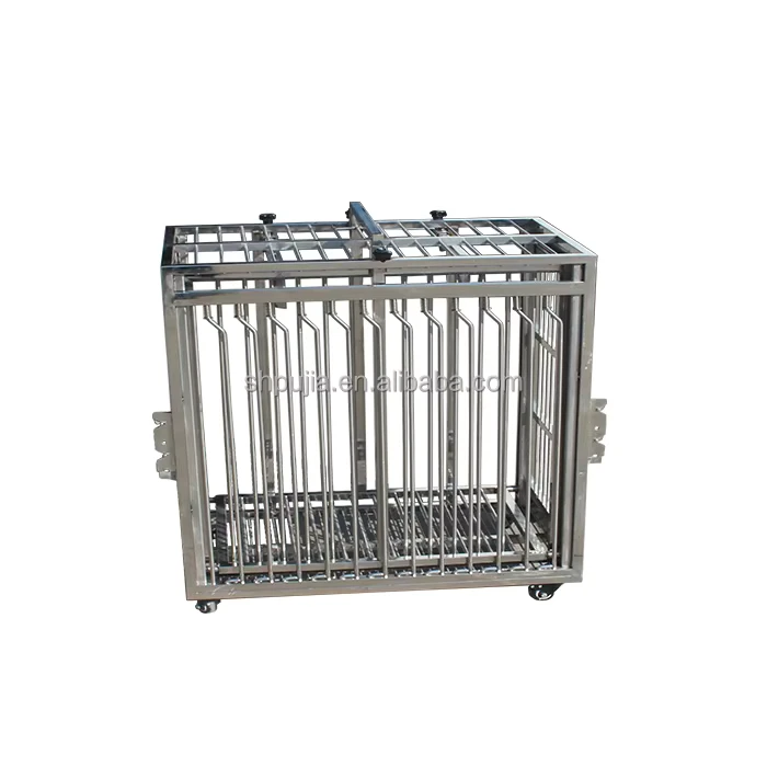 Veterinary Hospital Stainless Steel Waterproof Injection Cage Adjustable Portable Pet Trolley for Small & Large Dogs