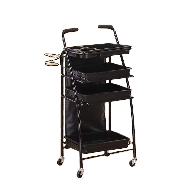 Vintage Hair Salon Trolley Barbershop Ironing Tool Cart