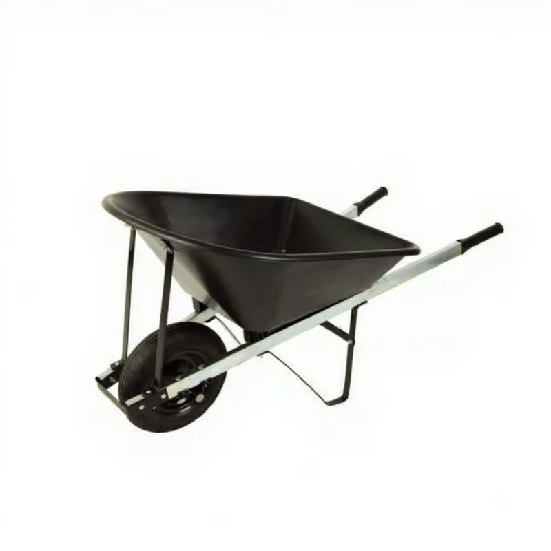 WB9501P Electric Power Wheelbarrow with One Wheels and Plastic Trolley of Heavy Loads in Gardening Landscaping and Building