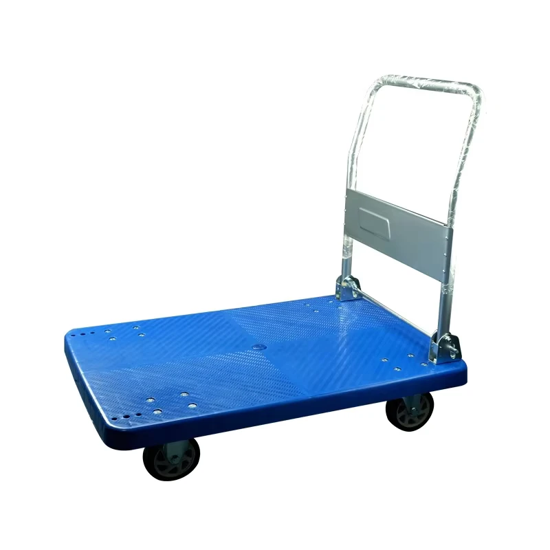 WBD 150kg 300kg 500kg Good Quality Plastic Platform Trolley Hand Foldable Cart