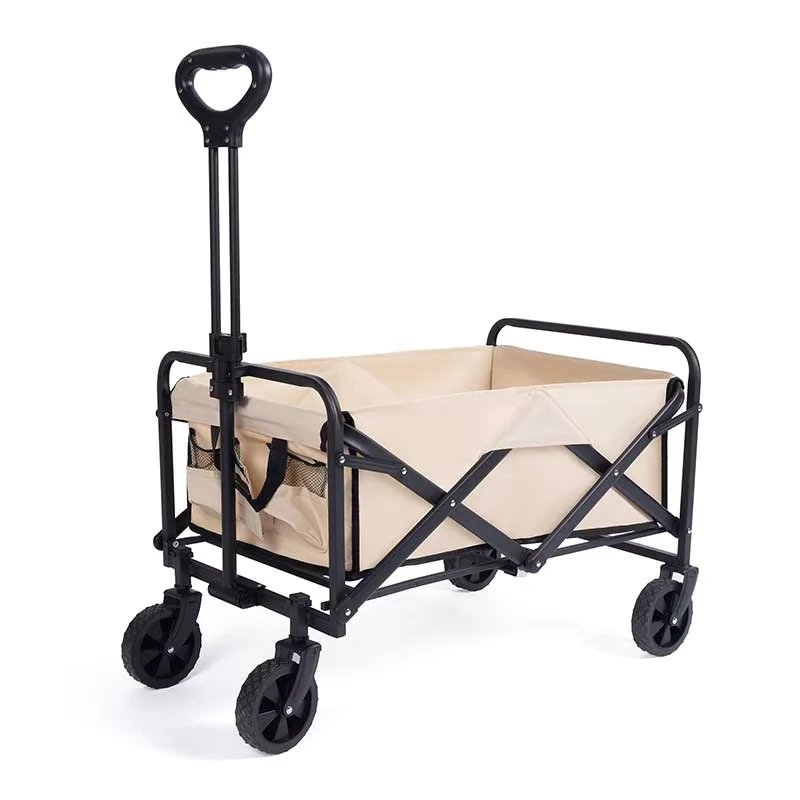Wagon Cart Heavy Duty Foldable Collapsible Wagon with Smallest Folding Design Utility Grocery Wagon for Camping Shopping Sport