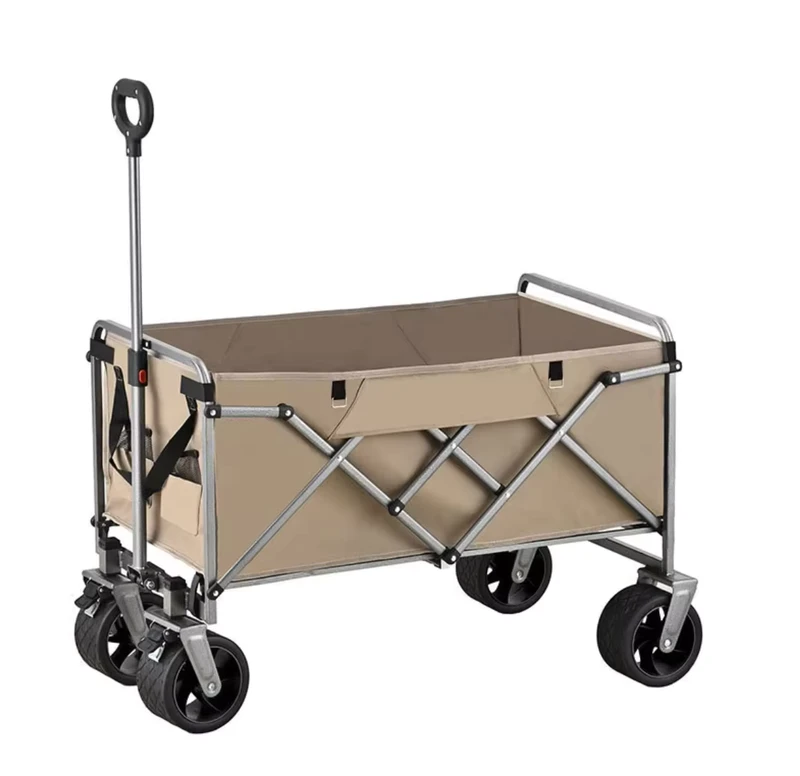 Wagons Carts Foldable Heavy Duty Folding Beach Wagon Portable Utility Outdoor Cart for Grocery Garden Sports Camping
